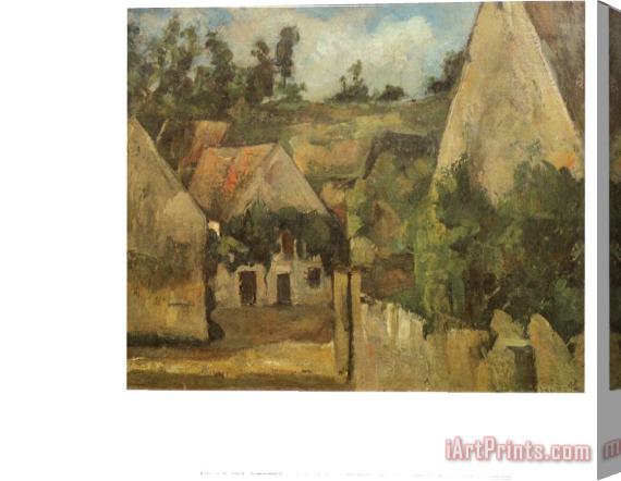 Paul Cezanne Crossroads at Auvers Stretched Canvas Print / Canvas Art