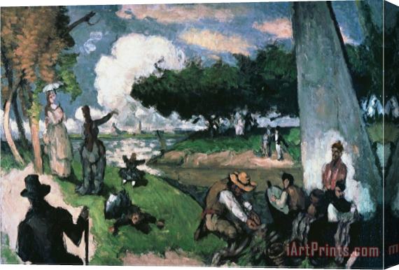 Paul Cezanne Fisherman Sunday Afternoon in July Stretched Canvas Print / Canvas Art