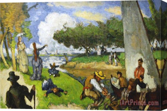 Paul Cezanne Fishermen a Fantastic Scene Stretched Canvas Print / Canvas Art
