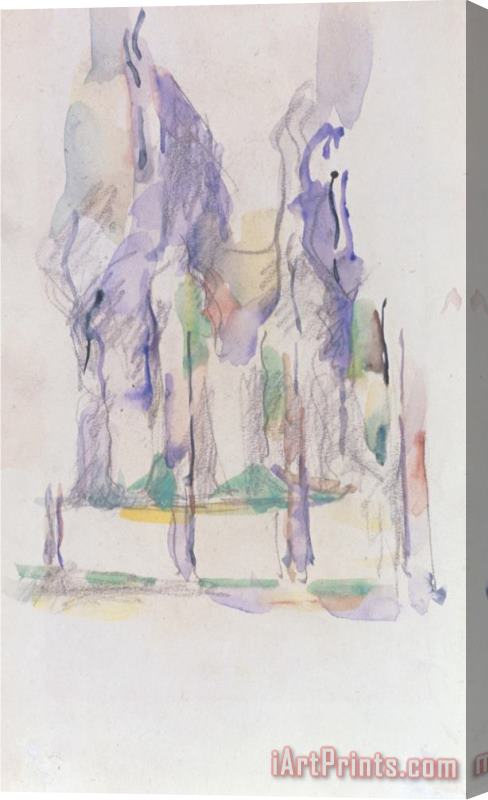 Paul Cezanne Groupe D Arbres C 1895 1900 Stretched Canvas Painting / Canvas Art