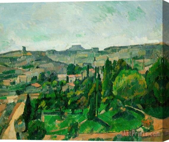 Paul Cezanne Landscape In The Ile-de-france Stretched Canvas Print / Canvas Art
