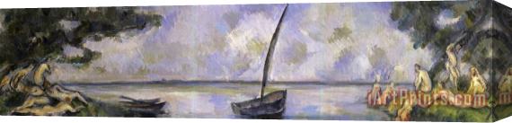 Paul Cezanne Les Baigneuses Et La Barque Stretched Canvas Print / Canvas Art