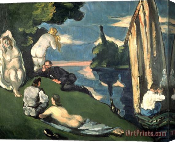 Paul Cezanne Pastoral Or Idyll 1870 Stretched Canvas Print / Canvas Art