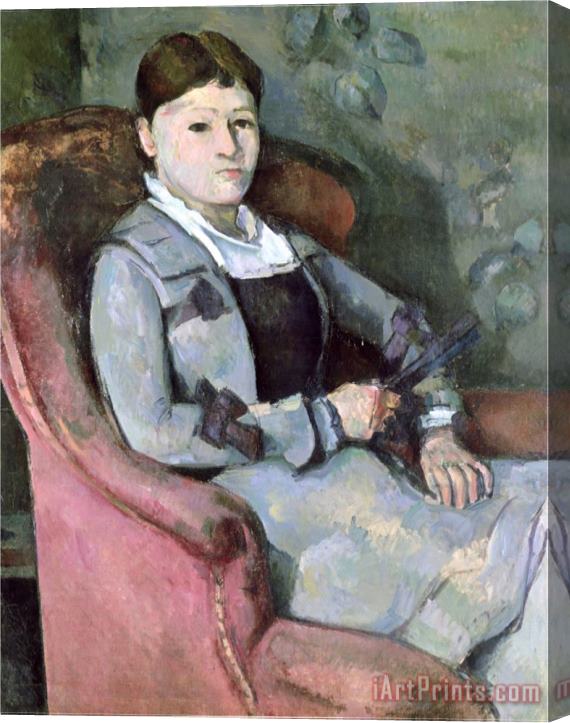 Paul Cezanne The Artist's Wife in an Armchair C 1867 Stretched Canvas Painting / Canvas Art