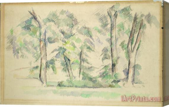 Paul Cezanne The Large Trees at Jas De Bouffan C 1885 87 Stretched Canvas Print / Canvas Art