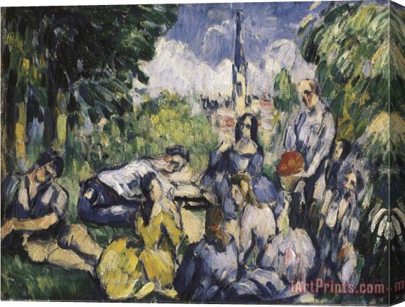 Paul Cezanne The Picnic Dejeuner Sur L Herbe Stretched Canvas Print / Canvas Art