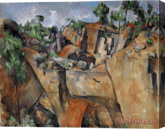 Paul Cezanne The Quarry at Bibemus Circa 1895 Stretched Canvas Print / Canvas Art