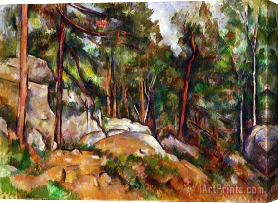 Paul Cezanne The Rocks in The Park of The Chateau Noir 1898 1899 Stretched Canvas Print / Canvas Art