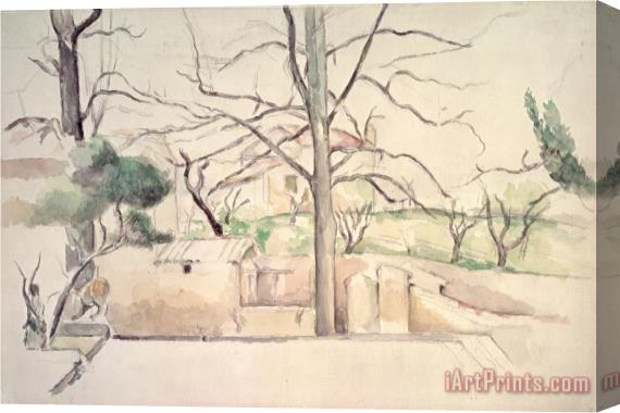 Paul Cezanne Winter Jas De Bouffan W C Stretched Canvas Print / Canvas Art