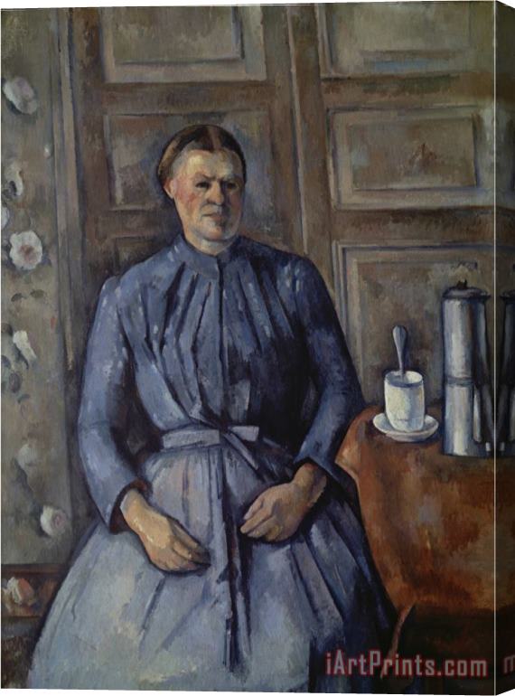Paul Cezanne Woman with Coffee Pot Femme a La Cafetiere About 1890 95 Stretched Canvas Painting / Canvas Art