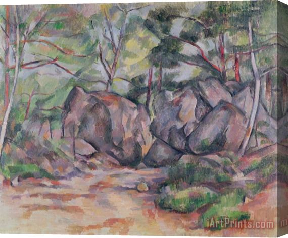 Paul Cezanne Woodland with Boulders 1893 Stretched Canvas Print / Canvas Art