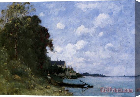 Paul Desire Trouillebert The Loire at Montsoreau Stretched Canvas Print / Canvas Art