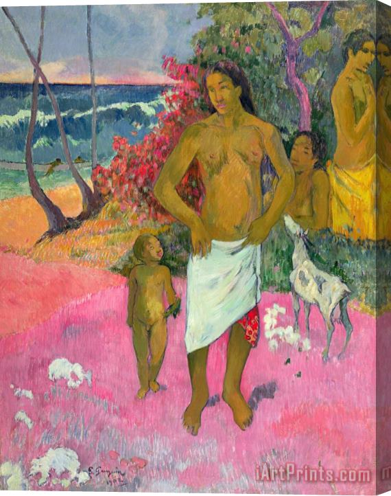 Paul Gauguin A Walk by the Sea Stretched Canvas Painting / Canvas Art