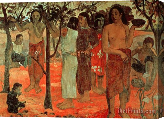 Paul Gauguin Nave Nave Mahana (delightful Days) Stretched Canvas Painting / Canvas Art