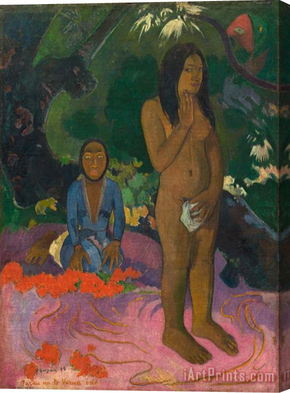 Paul Gauguin Parau Na Te Varua Ino Stretched Canvas Print / Canvas Art