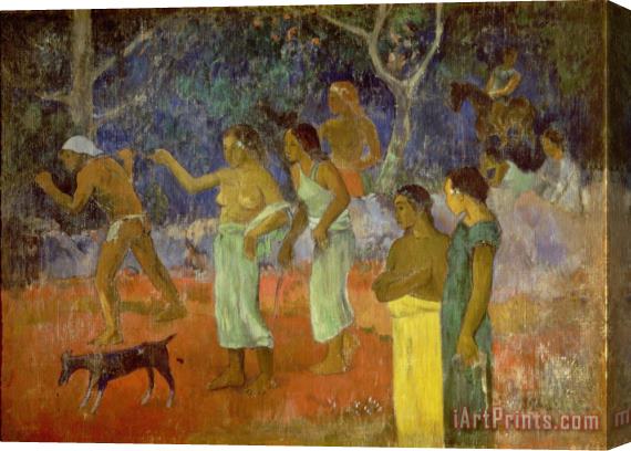 Paul Gauguin Scene from Tahitian Life Stretched Canvas Print / Canvas Art