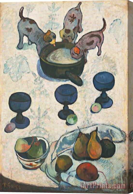 Paul Gauguin Still Life with Three Puppies Stretched Canvas Print / Canvas Art