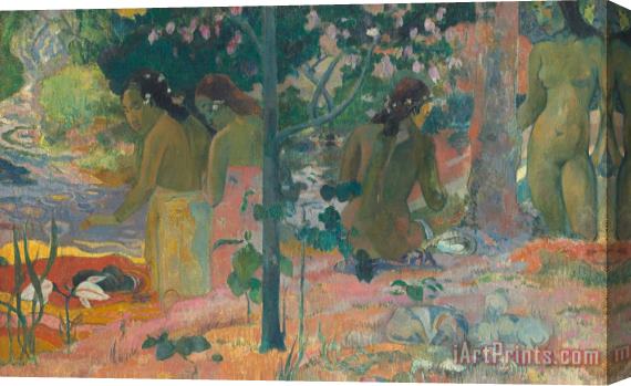 Paul Gauguin The Bathers Stretched Canvas Print / Canvas Art