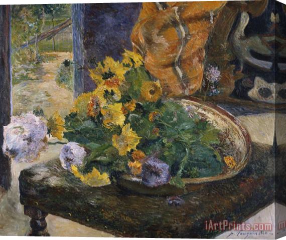 Paul Gauguin To Make A Bouquet Stretched Canvas Print / Canvas Art