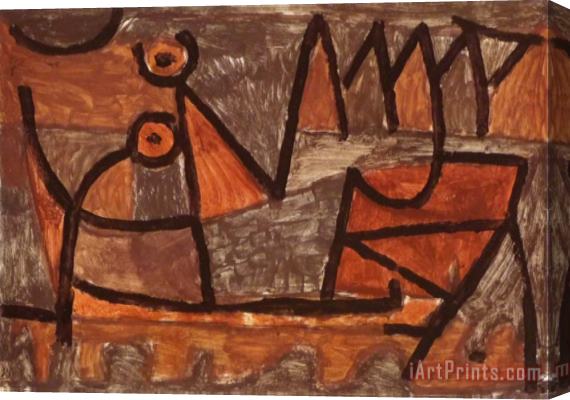 Paul Klee Dark Voyage Stretched Canvas Painting / Canvas Art