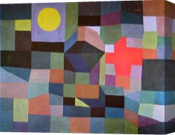 Moon of The Barbarians Luna Der Barbaren Canvas Prints - Fire at Full Moon 1933 by Paul Klee