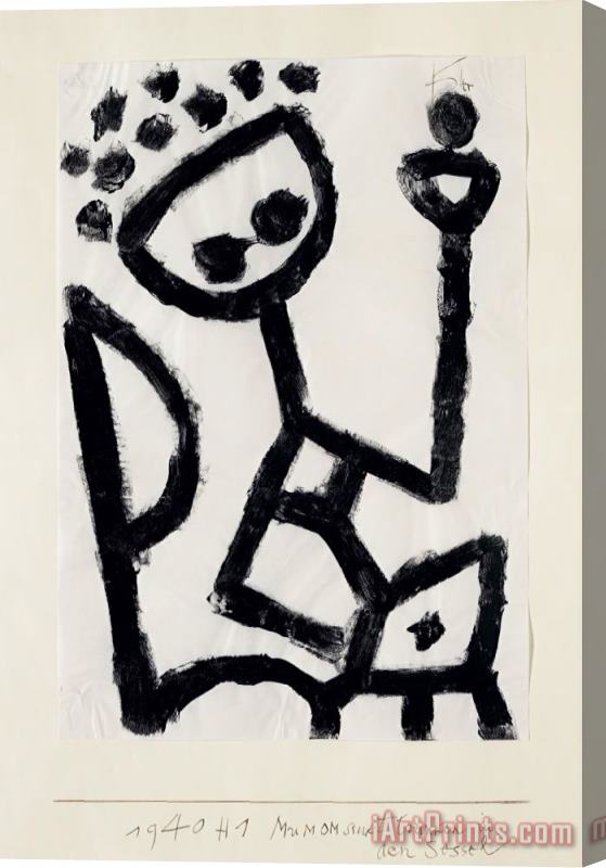 Paul Klee Mumon Drunk Falls Into The Chair 1940 Stretched Canvas Print / Canvas Art
