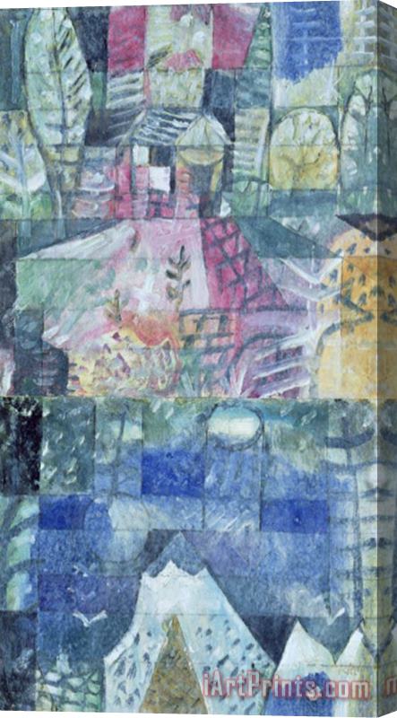 Paul Klee Souvenir Picture of a Trip 1922 Stretched Canvas Print / Canvas Art
