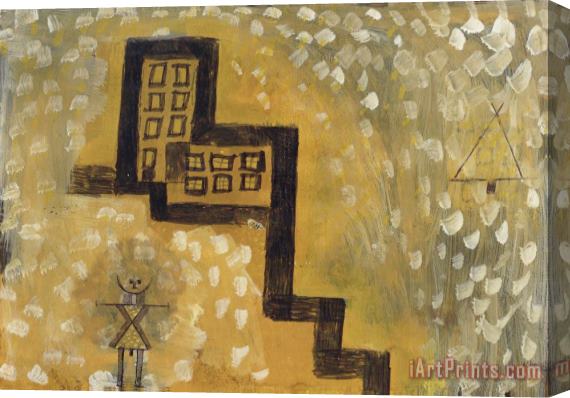 Paul Klee The House on The Hill Stretched Canvas Print / Canvas Art