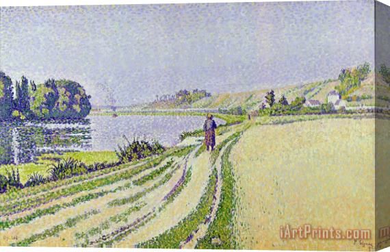 Paul Signac  Herblay La River Stretched Canvas Print / Canvas Art