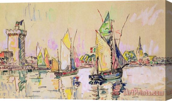 Paul Signac Sailing Boats At Les Sables D Olonne Stretched Canvas Print / Canvas Art