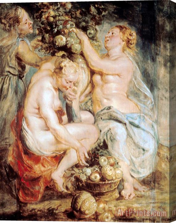 Peter Paul Rubens Ceres And Two Nymphs with a Cornucopia Stretched Canvas Print / Canvas Art