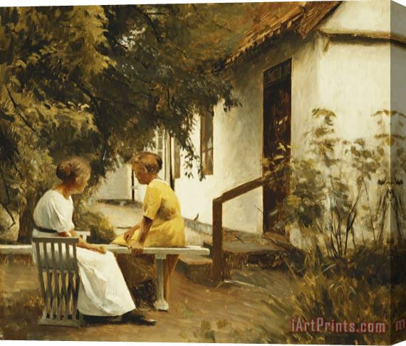 Peter Vilhelm Ilsted In The Garden Stretched Canvas Print / Canvas Art