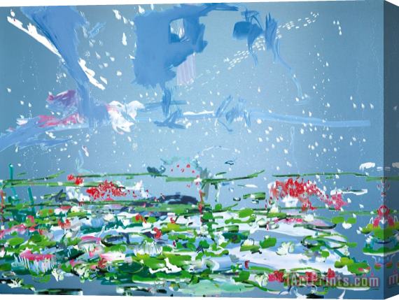 Petra Cortright Metal Canopy Bed Stretched Canvas Print / Canvas Art