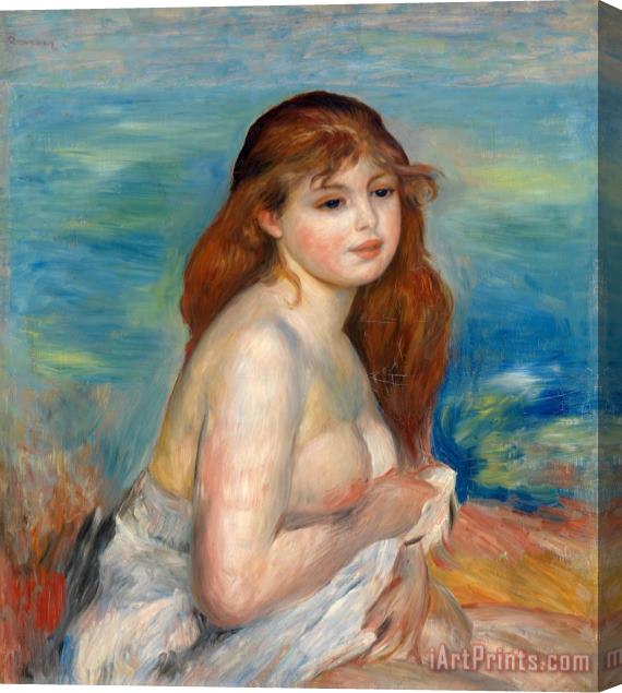 Pierre Auguste Renoir Etter Badet Stretched Canvas Print / Canvas Art