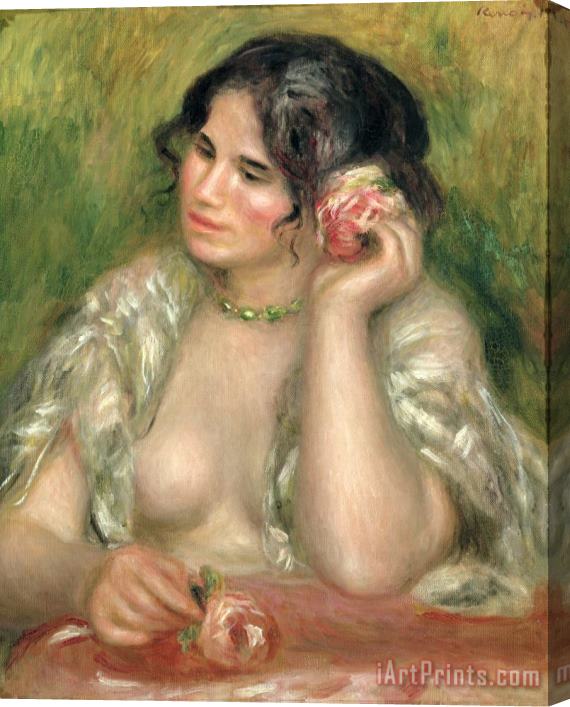 Pierre Auguste Renoir Gabrielle with a Rose Stretched Canvas Print / Canvas Art
