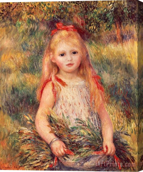 Pierre Auguste Renoir Girl With Sheaf Of Corn Stretched Canvas Print / Canvas Art