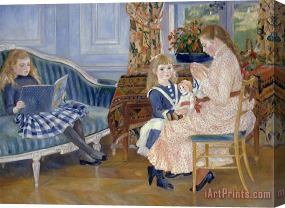Pierre Auguste Renoir L'apres Midi Des Enfants a Wargemont Stretched Canvas Print / Canvas Art