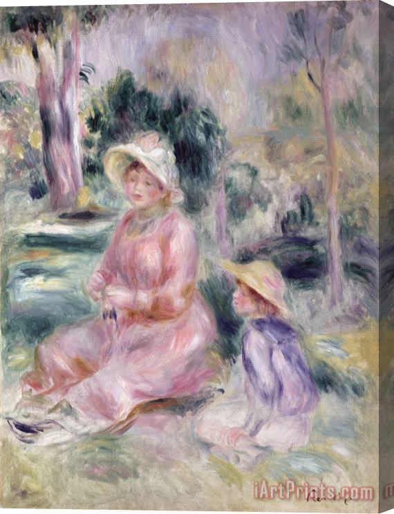 Pierre Auguste Renoir  Madame Renoir and Her Son Pierre Stretched Canvas Print / Canvas Art