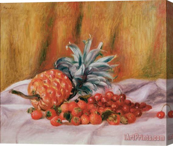 Pierre Auguste Renoir Strawberries and Pineapple Stretched Canvas Print / Canvas Art