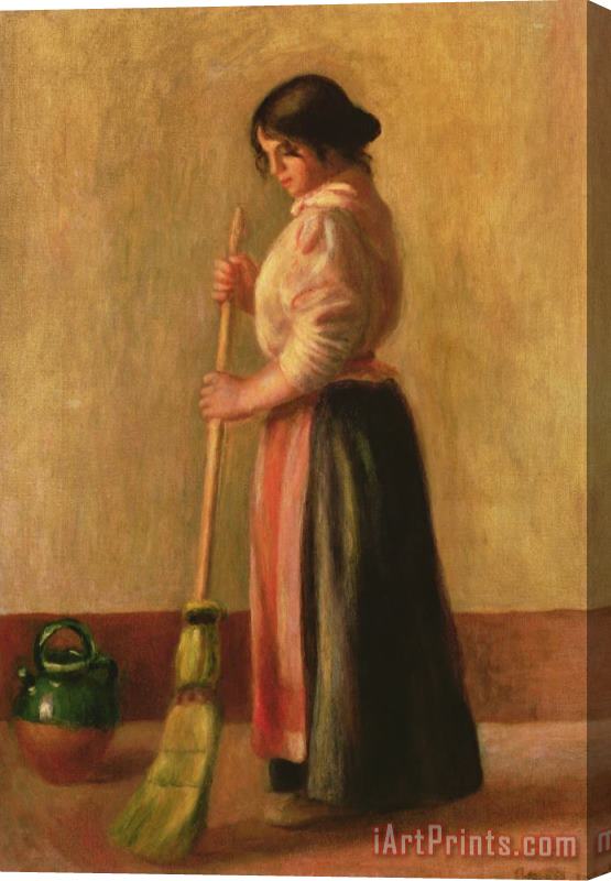 Pierre Auguste Renoir The Sweeper Stretched Canvas Print / Canvas Art