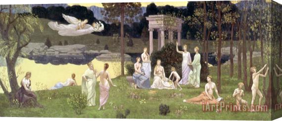 Pierre Puvis de Chavannes The Sacred Wood Cherished by the Arts and the Muses Stretched Canvas Painting / Canvas Art