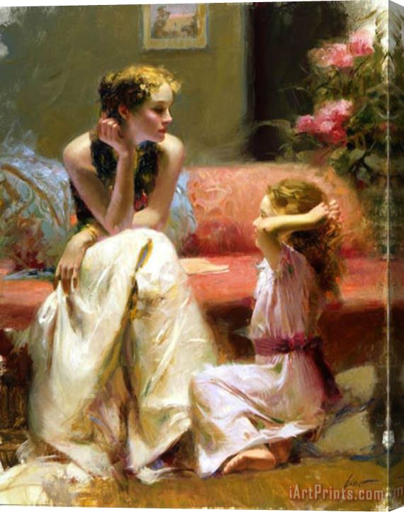 Pino Daeni Thinking of You Stretched Canvas Painting / Canvas Art