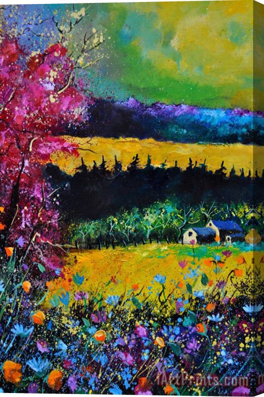 Pol Ledent Autumn in Lissoir Stretched Canvas Print / Canvas Art