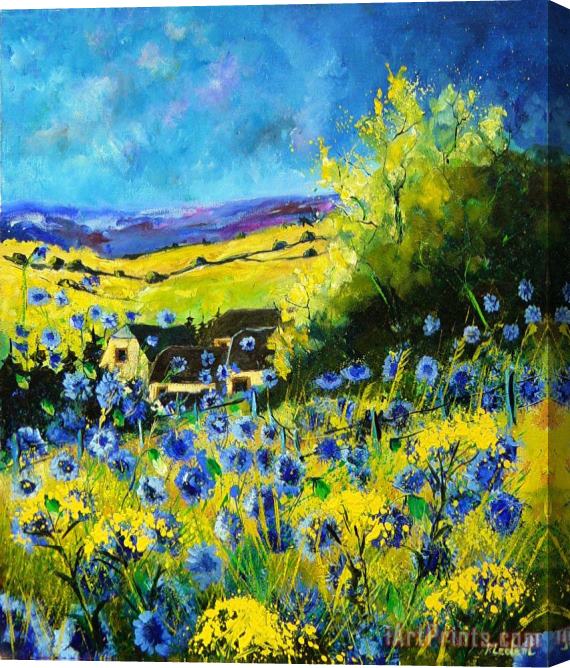 Pol Ledent Cornflowers in Ver Stretched Canvas Print / Canvas Art