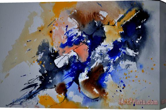 Pol Ledent Watercolor Abstract 111160 Stretched Canvas Painting / Canvas Art