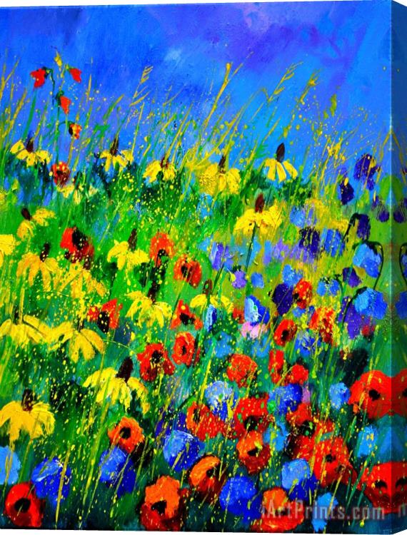Pol Ledent Wild Flowers 452180 Stretched Canvas Print / Canvas Art