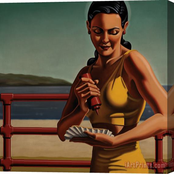 R. Kenton Nelson Food Service Stretched Canvas Painting / Canvas Art