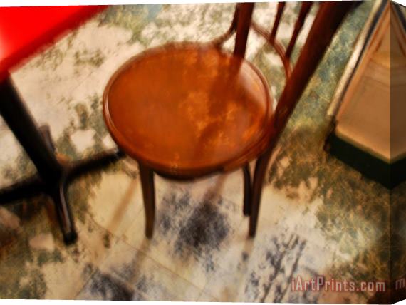 Raymond Gehman Chair And Table in San Francisco Pizza Shop Stretched Canvas Print / Canvas Art