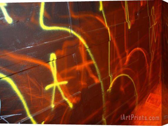 Raymond Gehman Graffiti on a Garage Door in San Francisco Stretched Canvas Print / Canvas Art