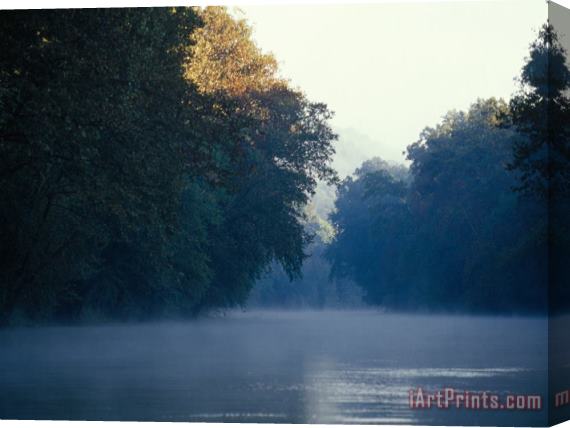Raymond Gehman Morning Fog on The Green River Stretched Canvas Painting / Canvas Art